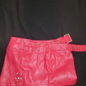 Fashion Nova Vibrant Red Mini Skirt